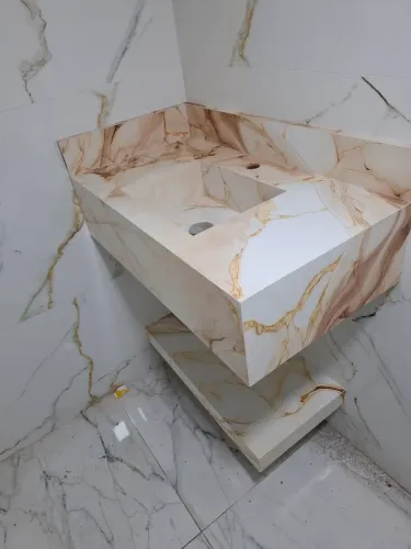 Lavatórios em porcelanato sob medida