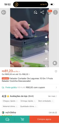 Fatiador de legumes
