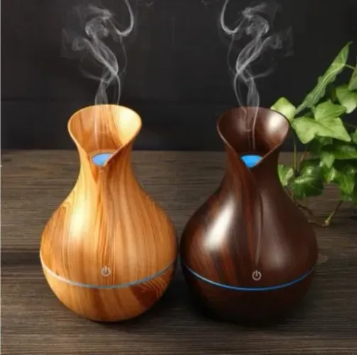 Mini Umidificador Aromatizador Ambientes Tipo Madeira