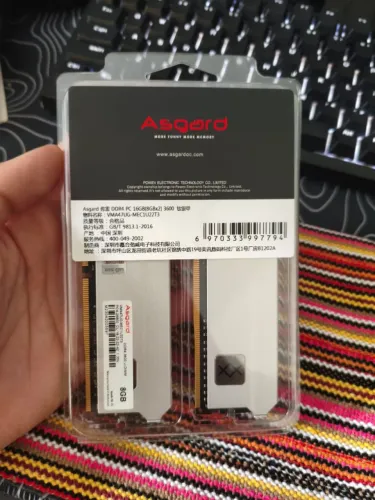 Memórias Asgard 2x8GB DDR4 3600Mhz