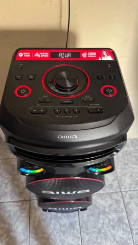 Caixa de Som Torre Aiwa AWS-T2W-02 Bluetooth 2300W RMS Amplificada