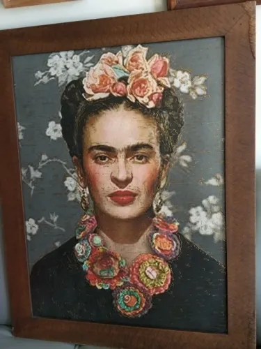 Quadro estilizado poster de Frida Kahlo 73x93cm