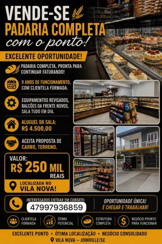 Panificadora no bairro vila nova