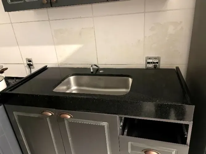 Pia de Mármore Preta 1,20 mt x 55 cm - EM PERFEITO DE ESTADO!!!