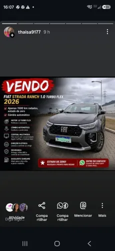 Fiat Strada Ranch 1.0 Flex Turbo CD Aut. 2026