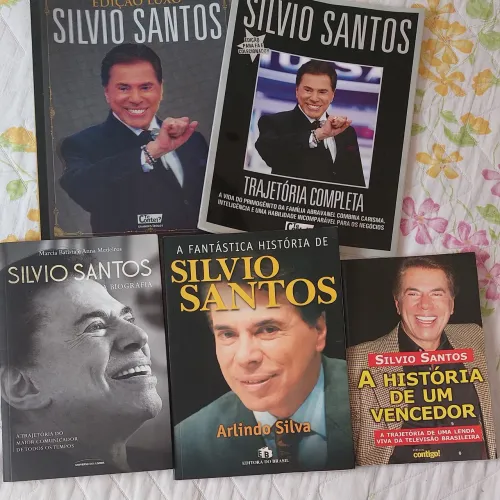 Coleção Sílvio Santos 5 livros e revistas especiais