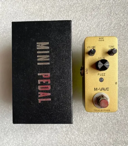 Pedal M-vave Fuzz Mini Vintage Distortion Guitarra Baixo