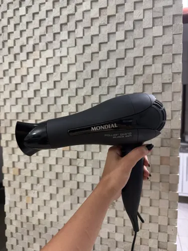 Secador de Cabelo Mondial Power Shine Black - SC-13 Preto Turmalina 2000W 2 Velocidades