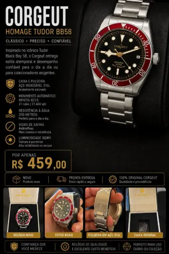 Relógio Corgeut homage Tudor bb58