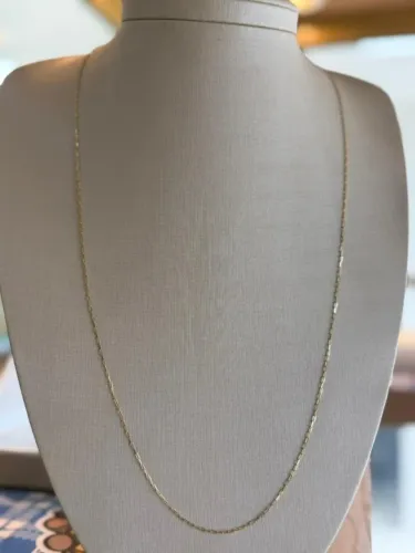 CORRENTE CADEADO 70CM OURO 18K 750