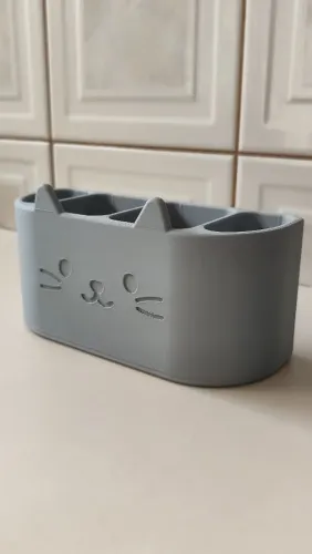Suporte para escova e pasta de dente - 4 compartimentos
