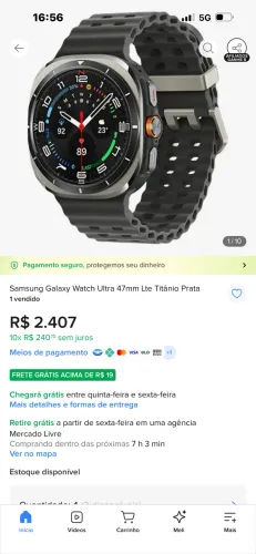 Relógio smartwatch