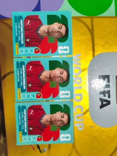 Figurinha da copa do mundo Panini original do cristiano Ronaldo, última copa dele.