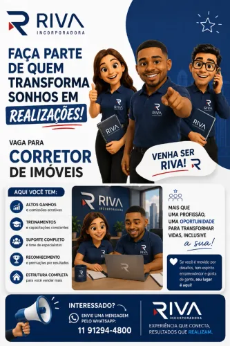 CORRETOR(A) DE IMÓVEIS | COM OU SEM EXPERIÊNCIA