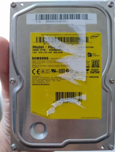 HD Samsung 500GB SATA 3.5" Desktop - Funcionando