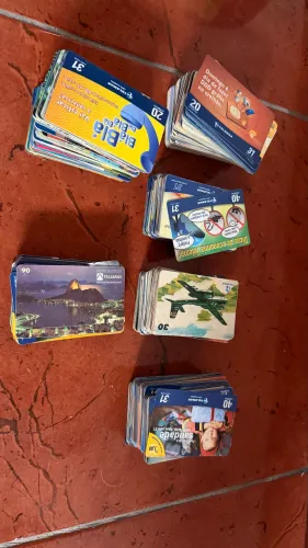 Coleção de cartão telefônico de orelhão 899 unidades