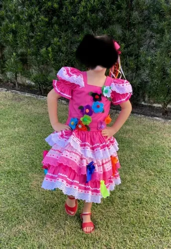 Vestido São João tamanho 8 usado 2x