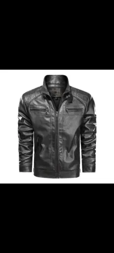 Jaqueta de couro masculina