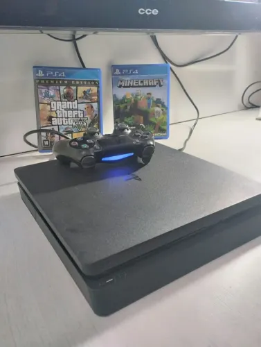 PS4 SLIM 800GB + JOGOS
