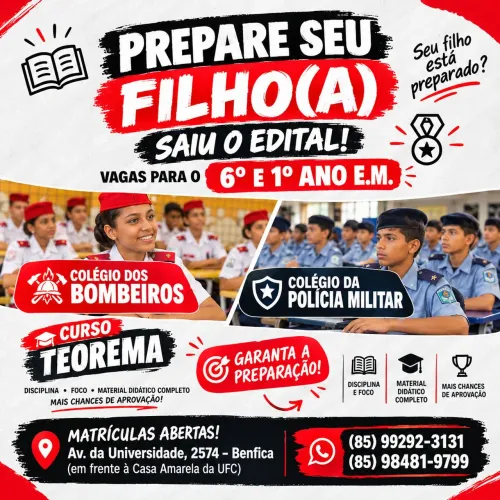 Aulas para colégio dos bombeiros e policia militar