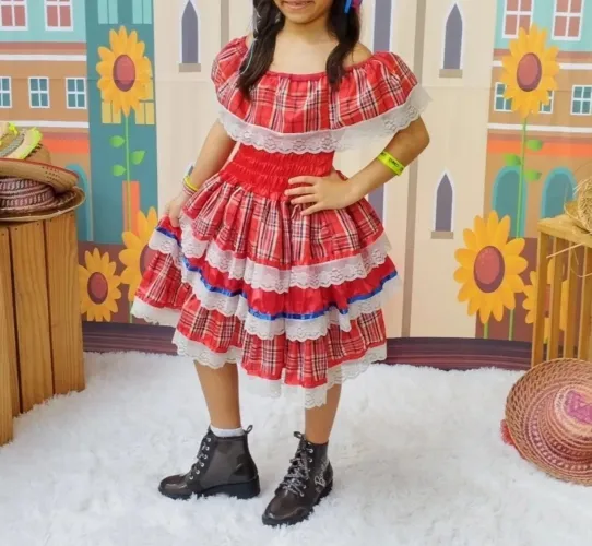 Vendo vestido junino Tam 8-10 anos