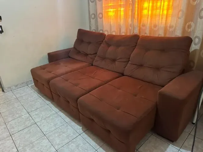 Sofá Retrátil e Reclinável 3 Lugares