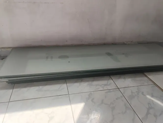 9 peças vidro temperado 50x150 