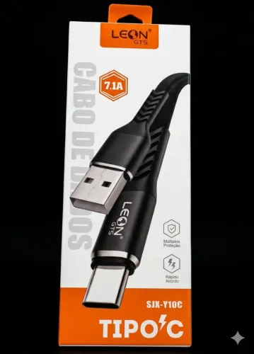 CABO USB TIPO C ULTRA RÁPIDO  CARGA E DADOS, REFORÇADO