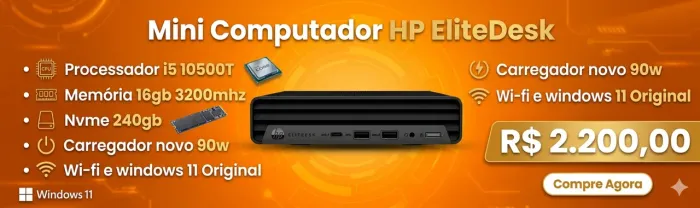 Hp Mini i5 10a Geração 16gb ddr4 240gb nvme