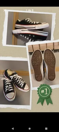 Tênis Converse Lona Unissex Chuck Taylor All Star | Preto n:37 para quem calça 38.NOVOOO