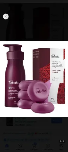 Kit Hidratante e Sabonete Cereja Negra e Praliné