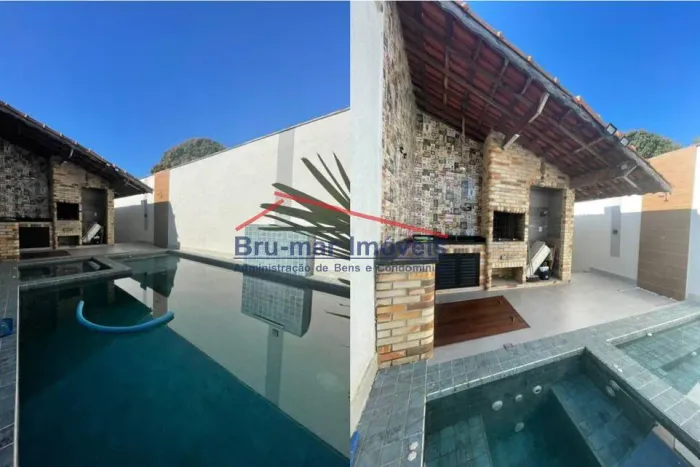 Casa térrea 2 dormitórios, Nova Mirim, reformada, piscina, 2 vagas, 2 wcs
