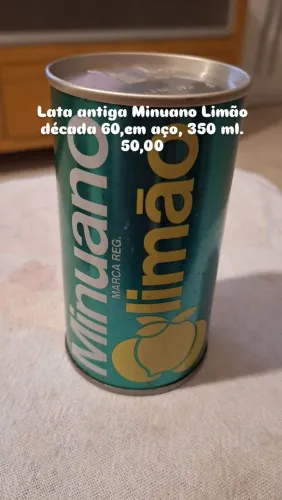 Lata antiga aço Minuano Limão
