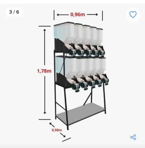 Dispenser porta cereais ração 