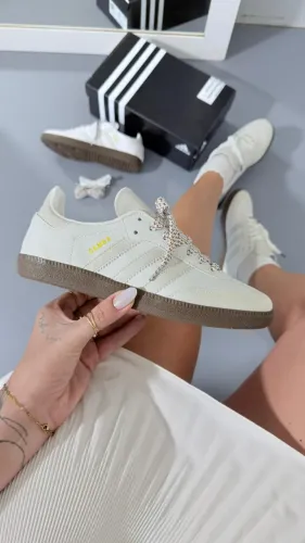 Tênis Adidas Samba OG (Linha Prime) Feminino Off Gelo - Solado T.R Emborrachado