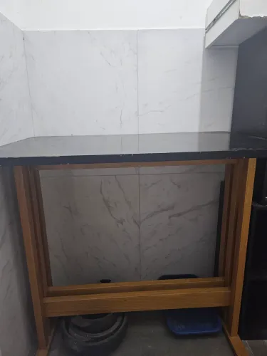  Mesa alta preta OPPA  DESIGNER  com banquetas altas 