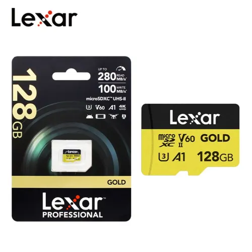 Cartão de memória MicroSD V60 Lexar 128gb para Drone 4k