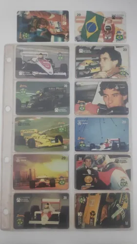 Coleção Completa Ayrton Senna do Brasil - Telebrás (12 Cartões Telefônicos)