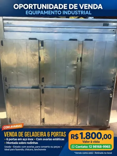 Geladeira 6 portas de inox