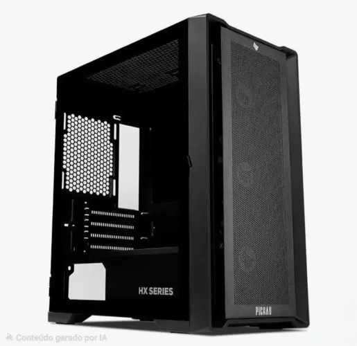 Gabinete Gamer Pichau HX550M, Mid-Tower, Lateral de Vidro.