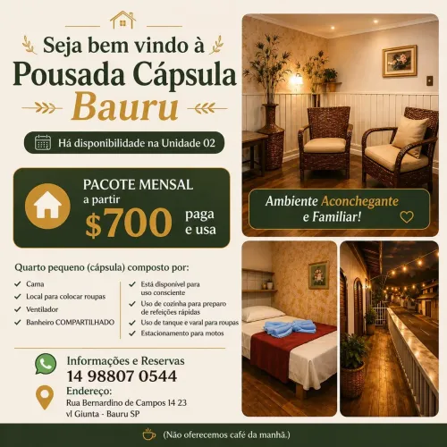 ALUGO QUARTOS MENSAIS A PARTIR DE R$750,00