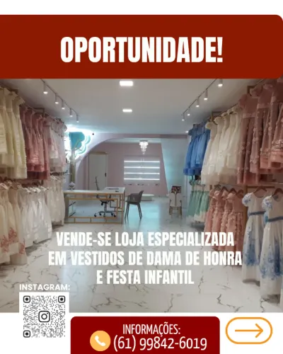 Loja de vestidos de dama de honra e festa infantil, 105 m²