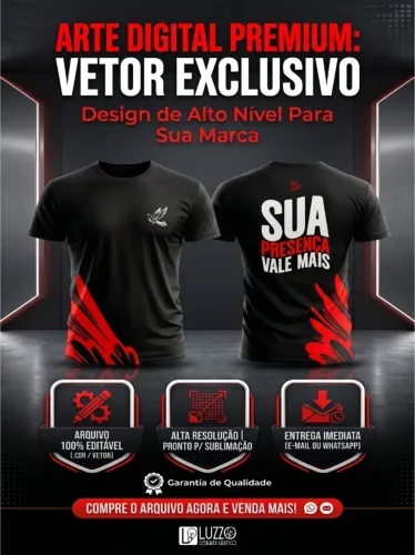 ? Arte Digital Premium: Vetor Exclusivo p/ Camisa (Pronto p/ Sublimação!)