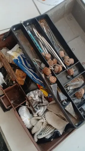 Vara de pesca com molinete