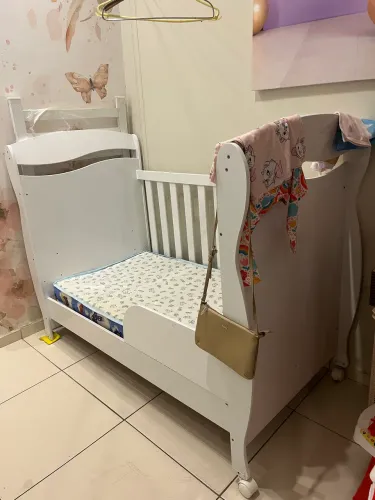 Berço Júnior peroba + colchão ortobom
