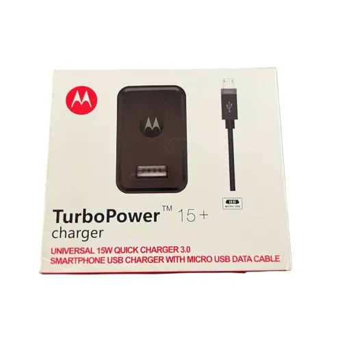Carregador Original Motorola TurboPower 15+ 15W QC 3.0 + cabo Micro USB