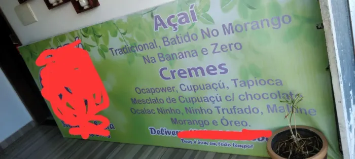 2 placas em metalon, com lona.