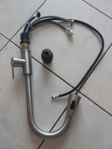 Torneira Cozinha, Torneira Gourmet Cozinha, Aço Inox Escovado, Monocomando, Extensor<br>