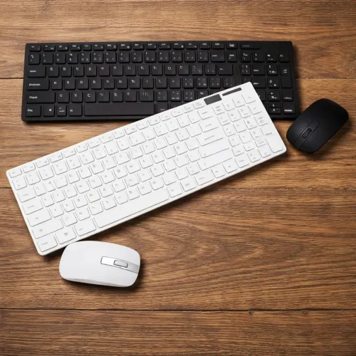 Kit Teclado E Mouse Sem Fio Bluetooth Wireless 2.4ghz Usb Ultra Slim Compacto Android Pc