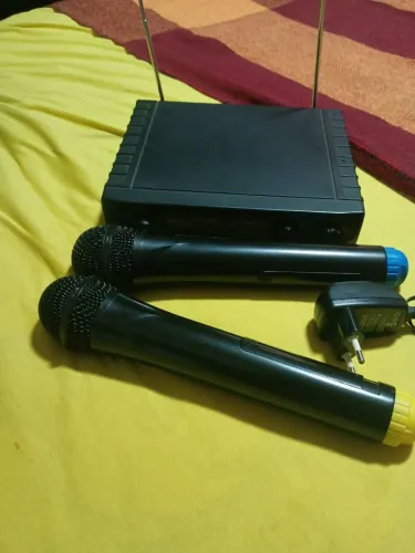 Microfone duplo sem fio profissional SKP